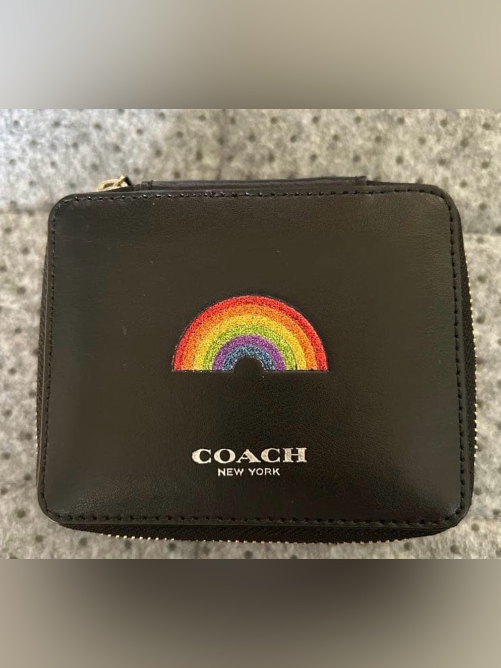Coach Rainbow Travel Jewelry Case Preloved w call out